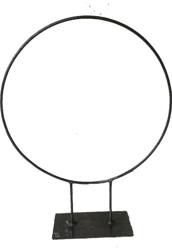 Frame Zwaar Ring op dubbele poot PLATTE PLAAT Ring 40cm diameter Onbehandeld zo van de smid