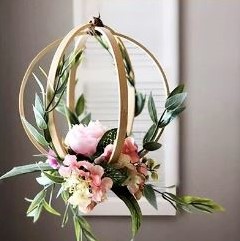 Bamboe ring Borduurring Flowerhoop ca. 10 cm /stuk Bamboo bloemenring