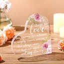 Hart van Epoxy met Bloemen Those we Love 10*1 cm Persoonlijk aandenken