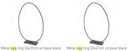 Metalen Frame Ei Metal egg ring 32x47cm on base black Ei frame