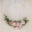 Metalen ring 60 cm zilver gelakt Grote ring