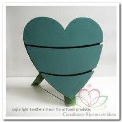 Oasis® Mini Hart 30*28*4. 5 Met staander Oasis® Mini Hart oase voor verse bloemen