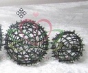 Plastic ball-frame voor Pomander 10 cm (binnenmaat) Roos zijde bloemen