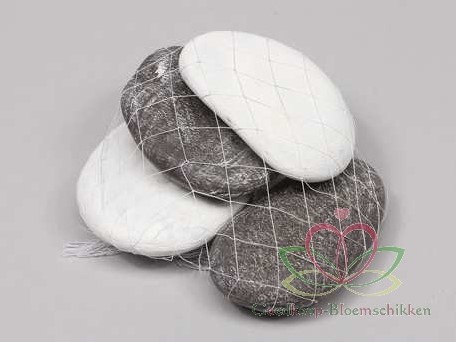 Riviersteen groot 1000 gram Brown/White Stenen