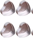 Set voor waxinelichtjes met 100 Hartvormige Aluminiumcupjes voor Waxinelichtjes 100 lontjes en 100 stickers