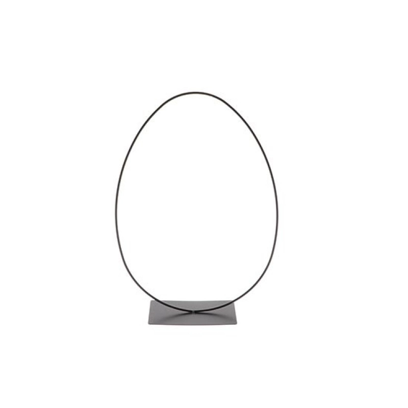 Metalen Frame Ei ring Zwart Black op voet 32x47 cm