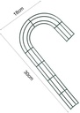Metalen Frame Candy Cane Groen zuurstok ca. 30 cm