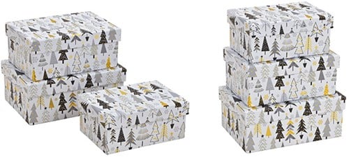 Geschenkdoos Giftbox winterbos 26x32x10 cm