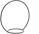 Metalen frame Ring met ring Zwart ca. 40 cm
