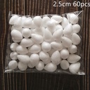 Styropor bolletjes eivorm 2,5 cm Rosebuds voor nylonbloemen ca. 60 stuks