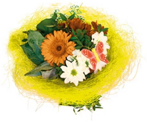 Boekethouder Sisal Geel 25 cm