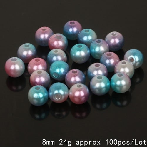Parels pareltjes Rijgparels Rainbow 8 mm ca. 100 st 