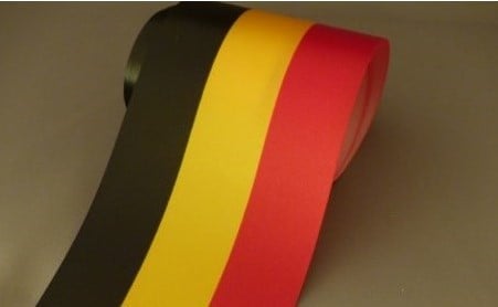Belgische vlag 70 mm 25 meter per rol