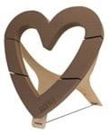 OASIS® Bioline Bio Deco Hart Open 60 × 60 × 5,5 cm met staander biologisch afbreekbaar oase voor verse bloemen