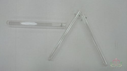 Reageerbuisjes test tube glas 2 gaatjes 15 cm Ø1.5 cm set 12 stuks