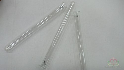 Reageerbuisjes test tube glas 2 gaatjes 20 cm Ø2 cm set 12 stuks
