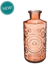 Gekleurde Glazen Fles Berlin Mahogany ook geschikt als olielamp Ø9 cm H21 cm per stuk