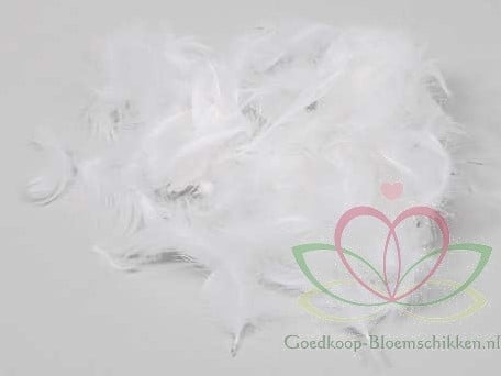 Veren Echte veertjes Wit 30 gram