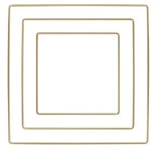 Metalen ring Goud gelakt vierKant gesorteerd 15 cm 20 cm 25 cm doos 3 stuks