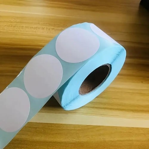 Thermische labels Blanco etiketten voor thermal labelprinters diverse merken Wit rond 25 mm rol 1000 stuks