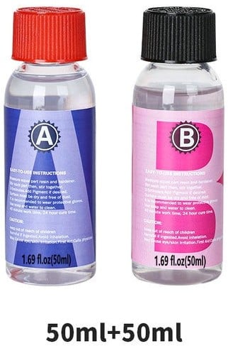 Epoxy giethars A en B 1:1 50+50 ml clear epoxy resin crystal clear art resin