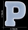 Siliconenmal Letter P voor Epoxy resin, zeep en kaarsen 16 cm per stuk
