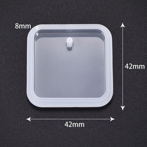 Siliconenmal Vierkant ronde hoeken voor sieraden of sleutelhanger Epoxy resin 16 cm per stuk