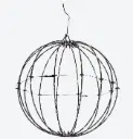 Twinkle Bol Metalen Frame Bal Globe met 140 Led Timer Zwart draadbal 30 cm 