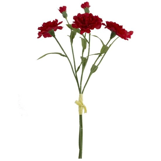 Anjer Zijden vertakt Rood 40 cm Bundel 3 stuks 