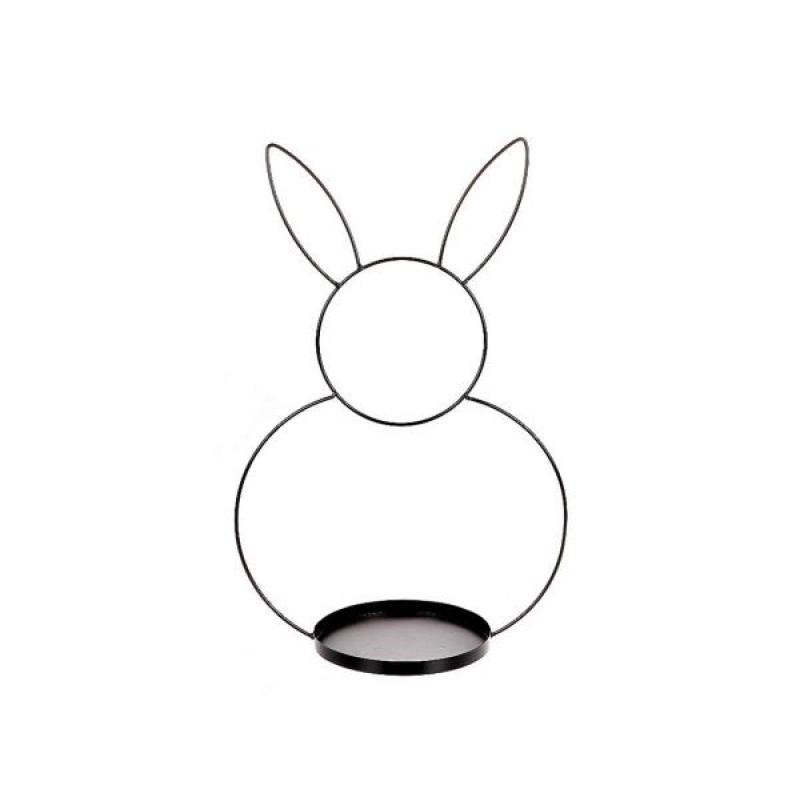 Metalen Frame Haas Bunny met schaal H53D34 Zwart  