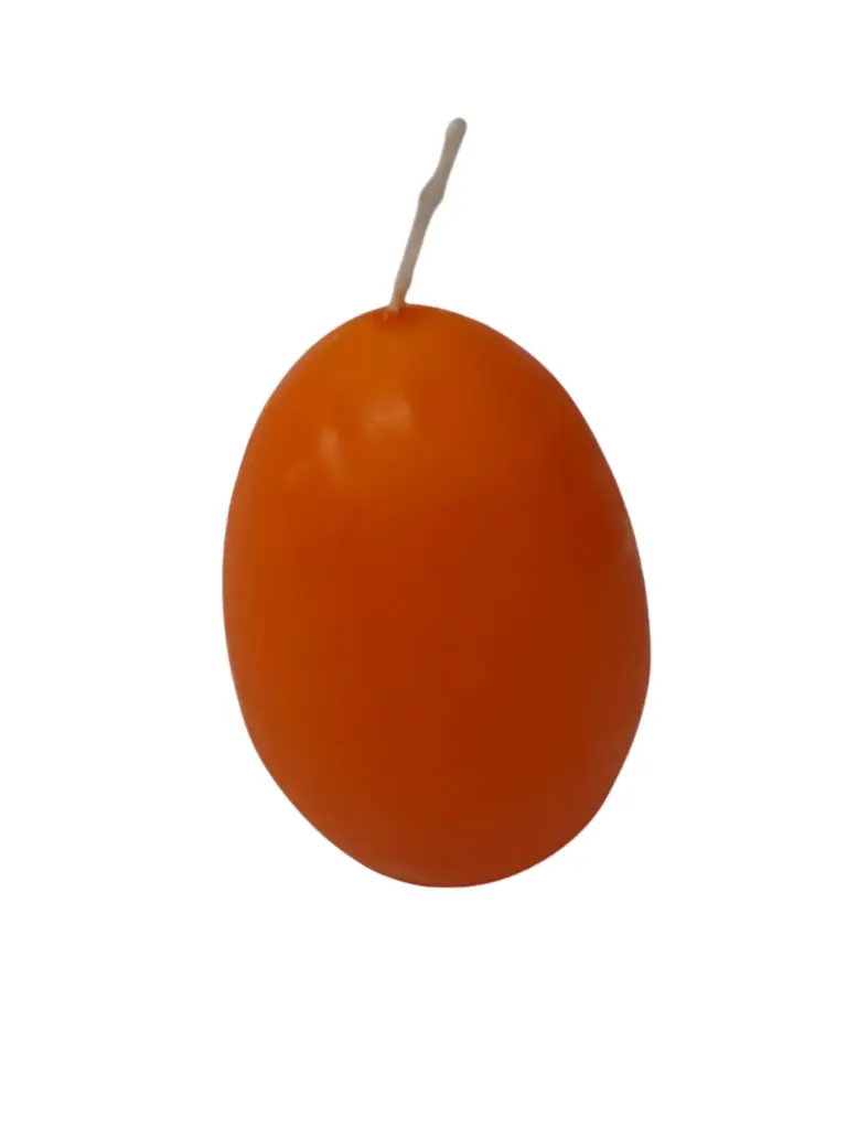 Eikaars Eierkaarsen Saffraanoranje 65x45 mm per stuk