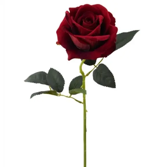 Roos Open Rood Zijdenbloem 52 cm per stuk