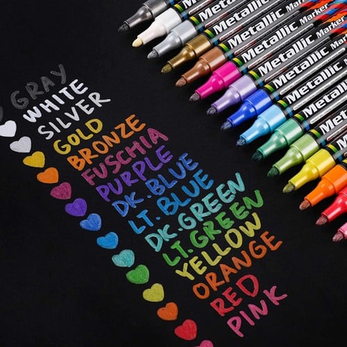 [A-023162] Viltstift Metalic marker watervast Zilver 3 mm per stuk