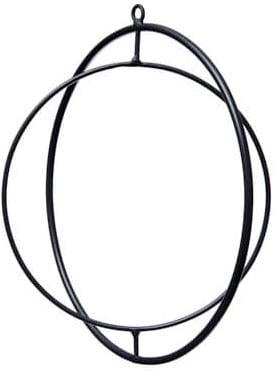 [A-023098] Metalen Frame Ring in ring movable Zwart 40 cm