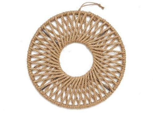 [A-023710] Metalen ring met Touw krans 48 cm per stuk