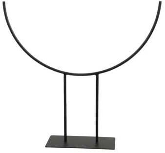 [A-023995] Metalen Frame Boog deco stand Zwart op voet 35x8x33 cm