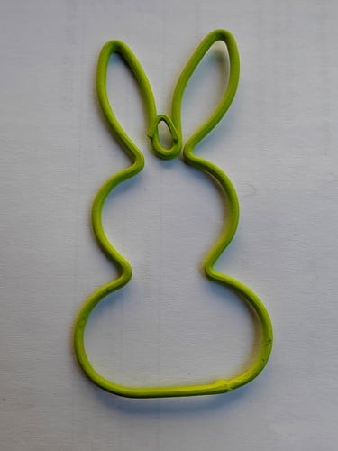 [A-025196] Metalen Frame Haas staand oor hanger Lime Groen 10 cm