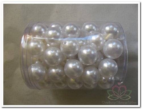 [A-008015] Rijgparels Wit 20 mm Pot 300 gram ca. 72 stuks