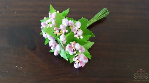 [A-012094] Besjes blad meeldraden Frosted Roze bundel 10 stuks
