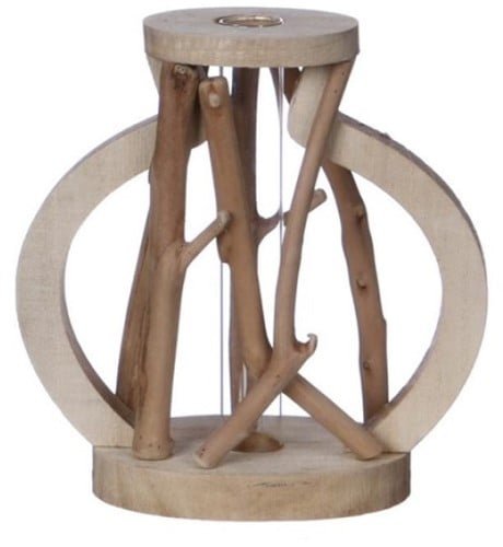 [A-022597] Decoratief Drijfhout met Reageerbuis L14 W7 H18,5 cm