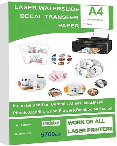 [A-027419] Laser Transferpapier voor kaarsen glas hout 10 vellen