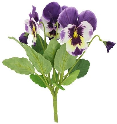 [A-023745] Viooltje Pansy Kunst Purple Blauw Pick 30 cm