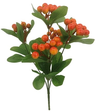 [A-023759] Bessentak Oranje Kunstbloem 32 cm per stuk