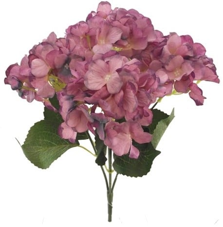 [A-023762] Hortensia Hydrangea Groot Vintage Pink Zijdenbloem 45 cm