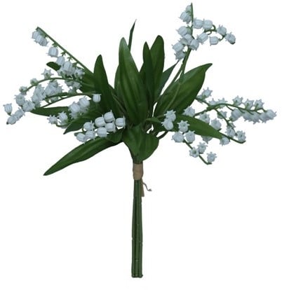[A-024527] Lelietje van Dalen White Zijdenbloem Bundel 36 cm