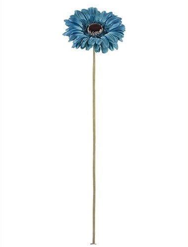 [A-024547] Gerbera 53 cm Teal Zijden bloemen / st 