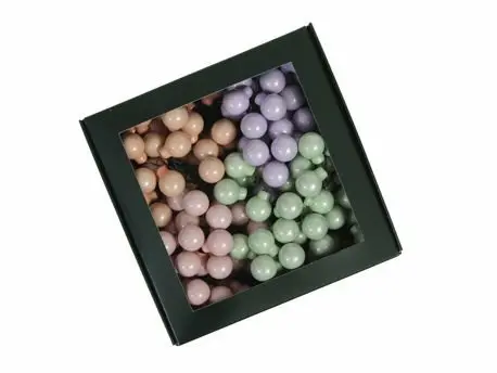 [A-027737] Balletjes op draad Pastel combi 2 cm doos 144 stuks