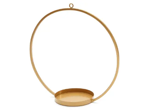 [A-027802] Metalen frame Ring Goud 30 cm met steekschuimhouder 